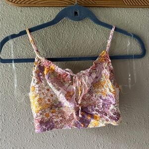 Floral Print Crop Top